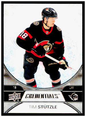 2021-22 Upper Deck Credentials Tim Stutzle Card Ottawa Senators #28