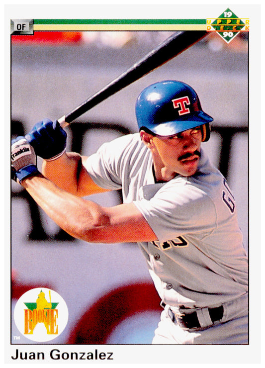 1990 Upper Deck Juan Gonzalez Card RC Texas Rangers #72