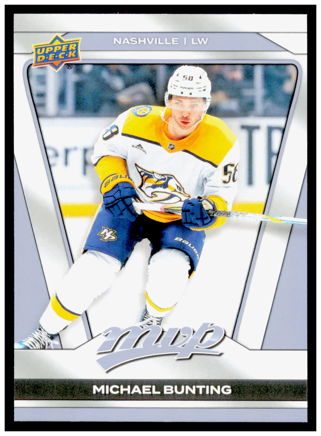 2025-26 Upper Deck MVP Michael Bunting Card Nashville Predators #82