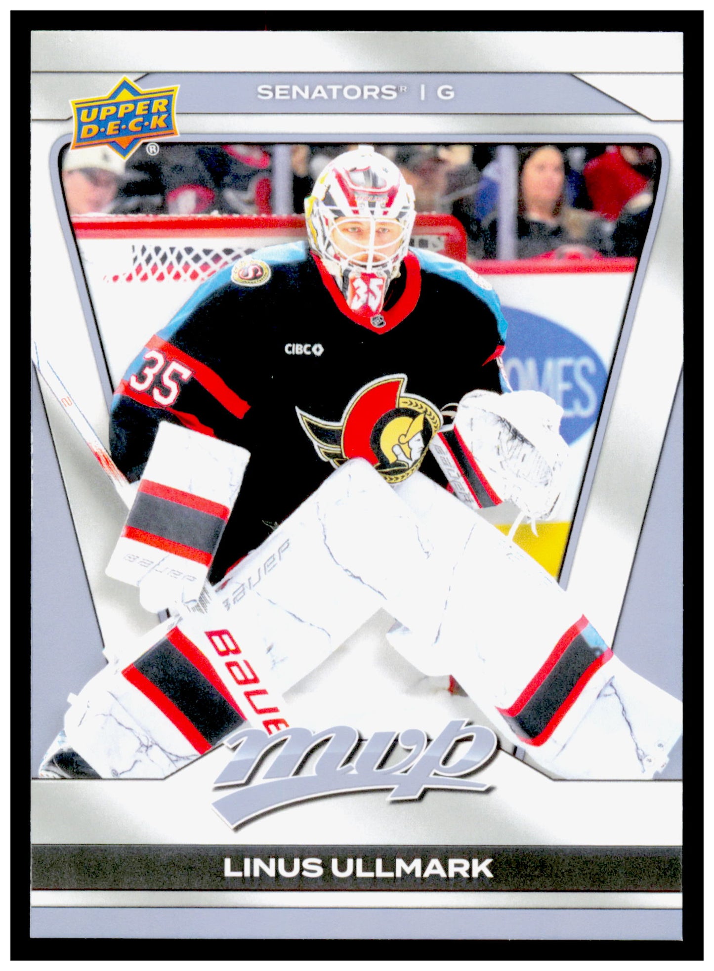 2025-26 Upper Deck MVP Linus Ullmark Card Ottawa Senators #64