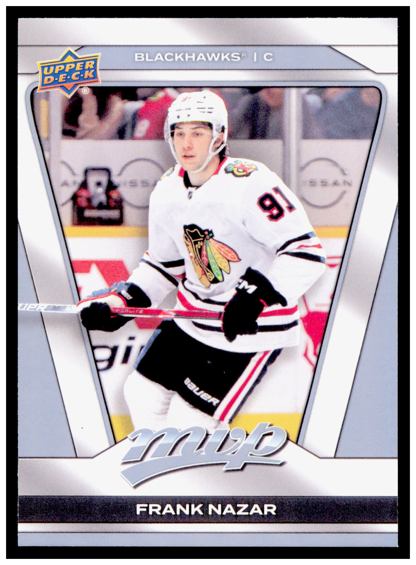 2025-26 Upper Deck MVP Frank Nazar Card Chicago Blackhawks #169