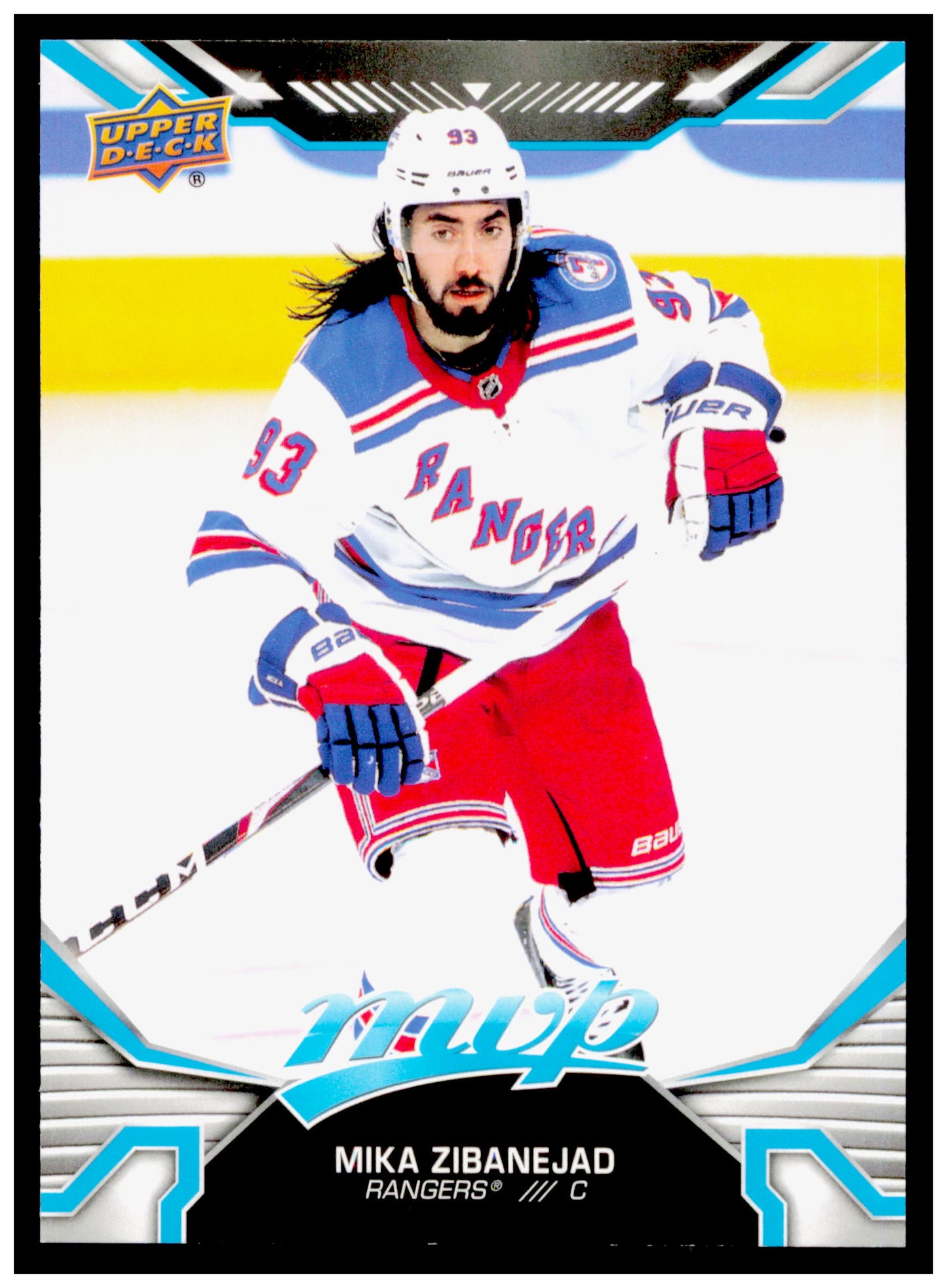 2022-23 Upper Deck MVP Mika Zibanejad Card New York Rangers #185