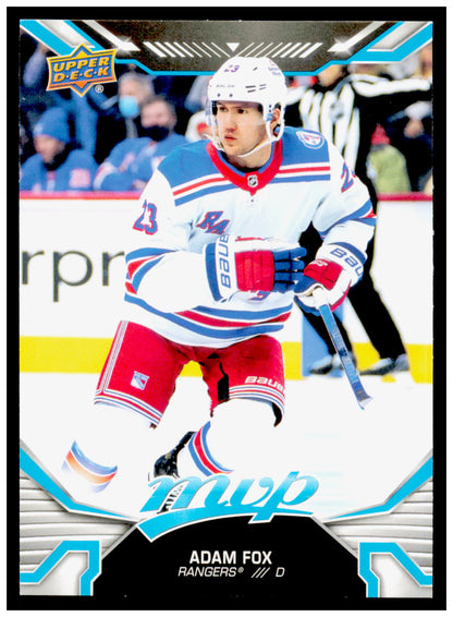 2022-23 Upper Deck MVP Adam Fox Card New York Rangers #33