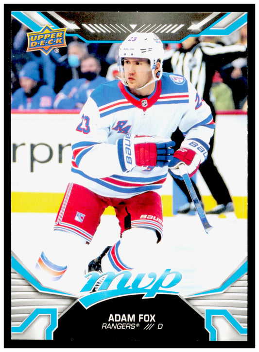 2022-23 Upper Deck MVP Adam Fox Card New York Rangers #33