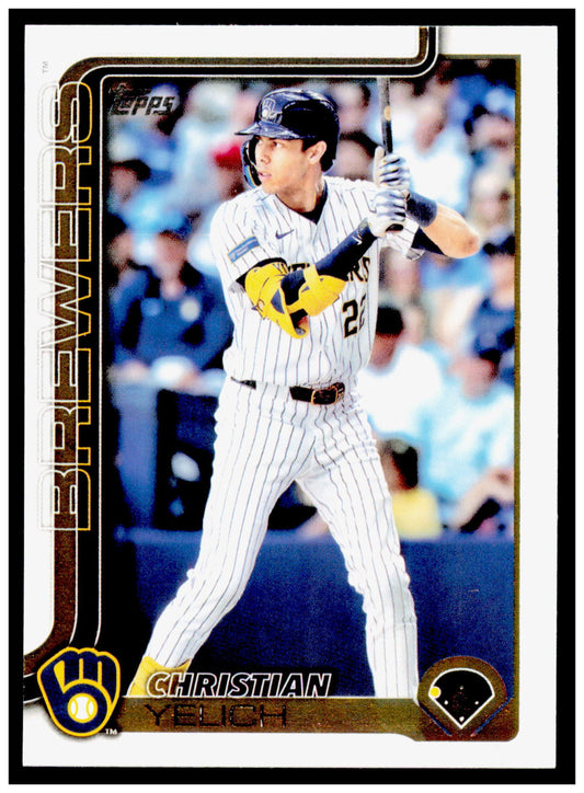 2025 Topps Series One Christian Yelich Card Milwaukee Brewers #49
