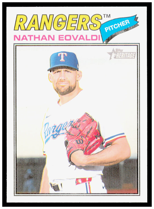 2026 Topps Heritage Nathan Eovaldi Card Texas Rangers #40