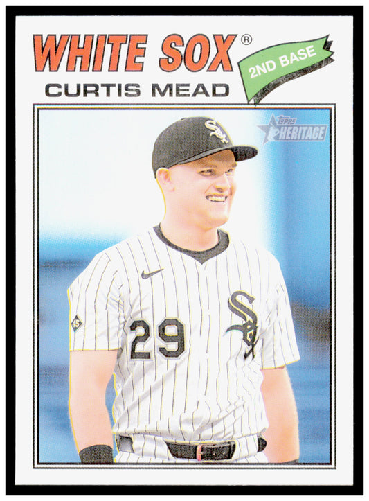2026 Topps Heritage Curtis Mead Card Chicago White Sox #303