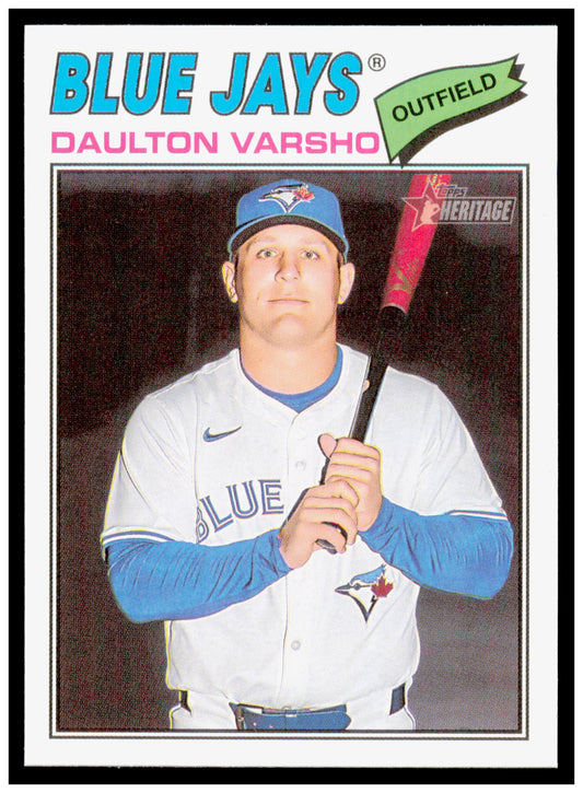 2026 Topps Heritage Daulton Varsho Card Toronto Blue Jays #223