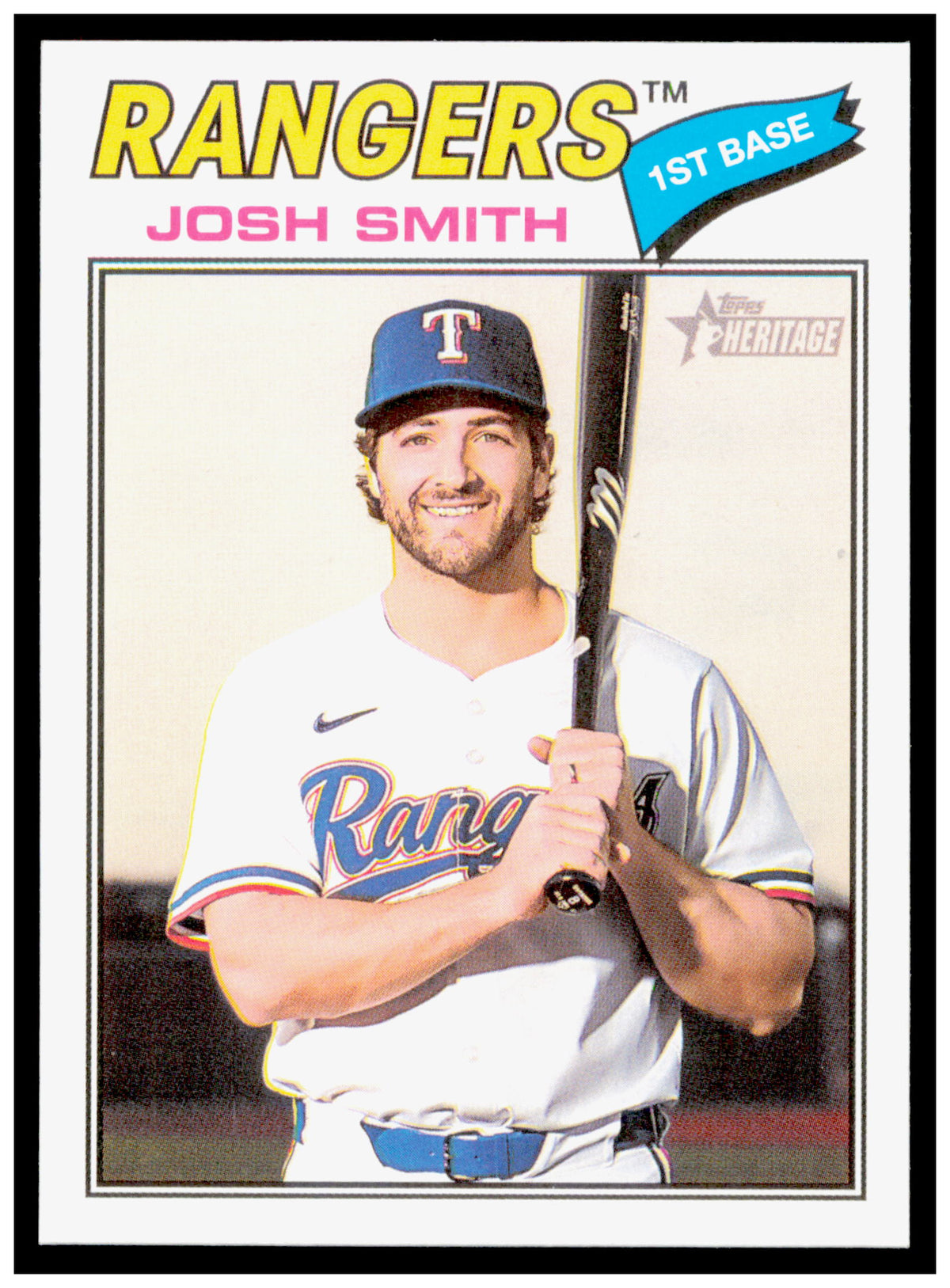 2026 Topps Heritage Josh Smith Card Texas Rangers #301