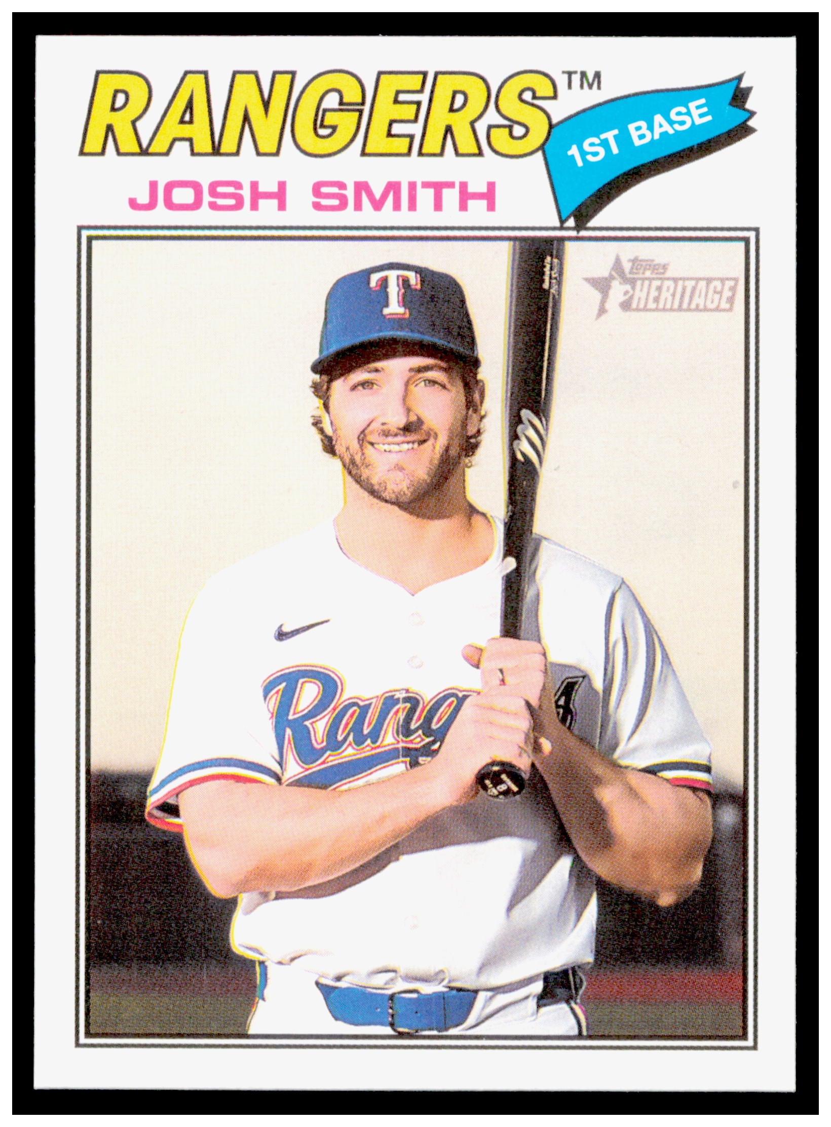 2026 Topps Heritage Josh Smith Card Texas Rangers #301