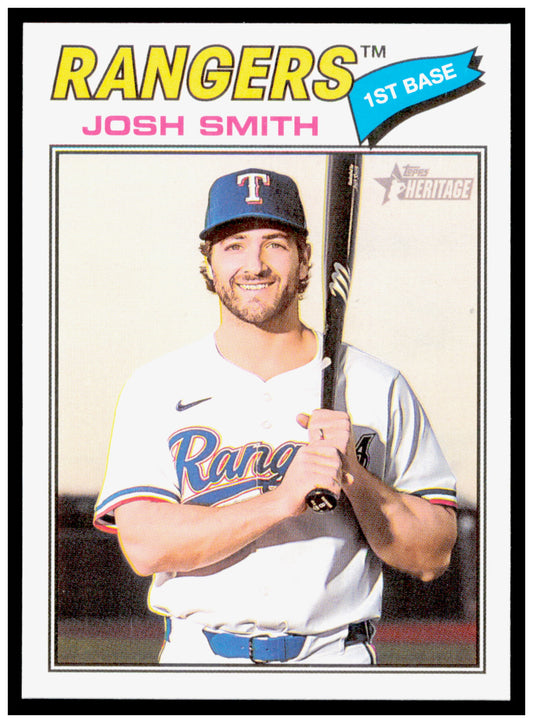 2026 Topps Heritage Josh Smith Card Texas Rangers #301