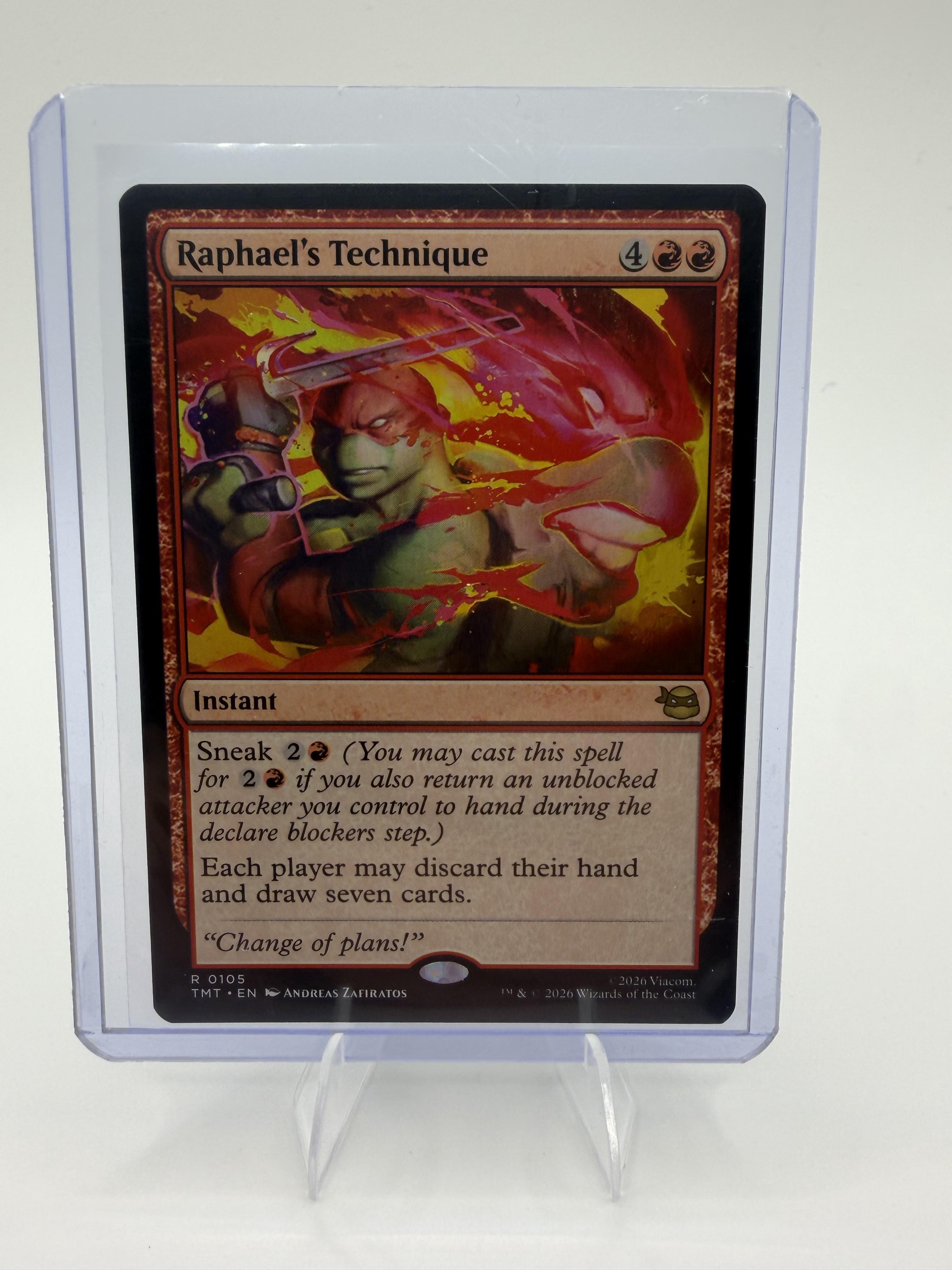 Magic Teenage Mutant Ninja Turtles Raphael's Technique Card Rare #105