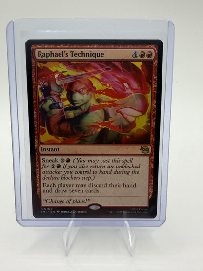 Magic Teenage Mutant Ninja Turtles Raphael's Technique Card Rare #105