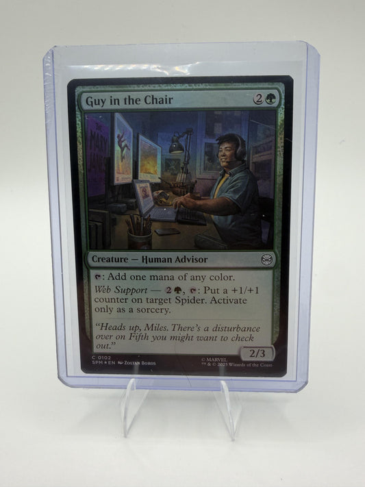 MTG Guy in the Chair 0102 Marvel Secret Lair Spiderman Spider-Man Green Card NM