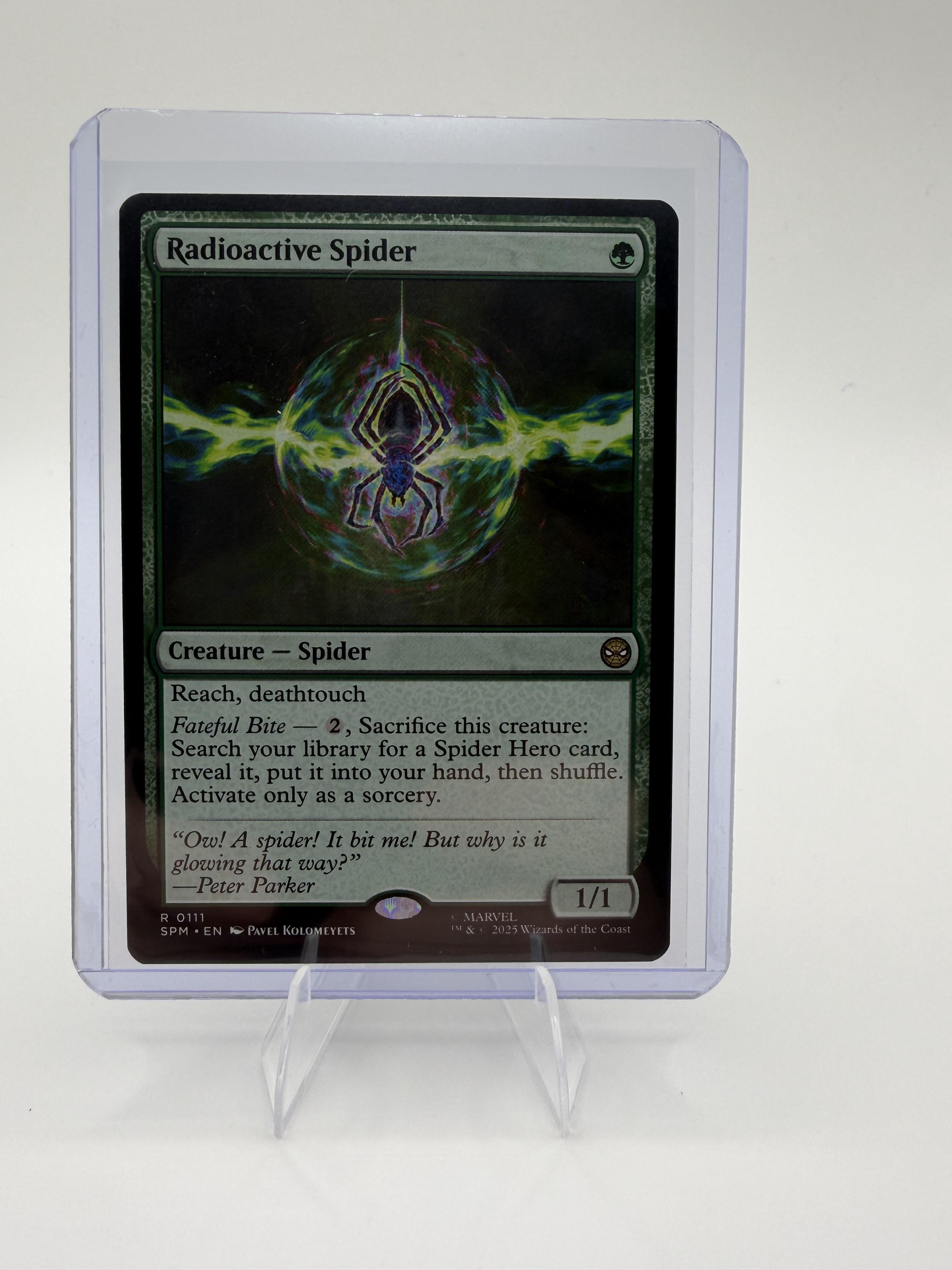 Magic Marvel's Spider-Man Radioactive Spider Card Rare #111
