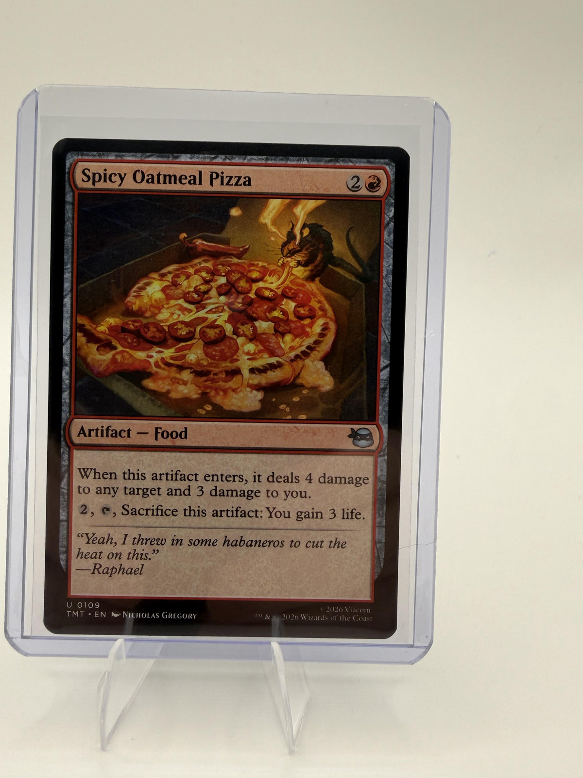 Magic Teenage Mutant Ninja Turtles Spicy Oatmeal Pizza Card Uncommon #109