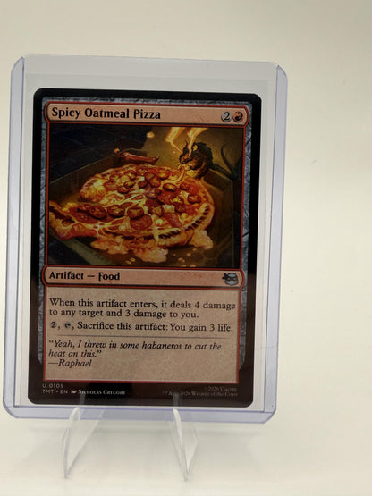 Magic Teenage Mutant Ninja Turtles Spicy Oatmeal Pizza Card Uncommon #109