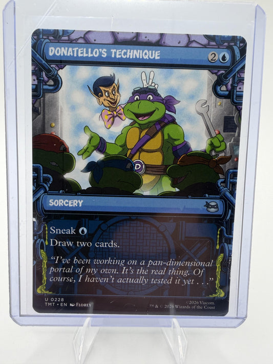 Magic Teenage Mutant Ninja Turtles Donatello's Technique (Showcase) Card  #228