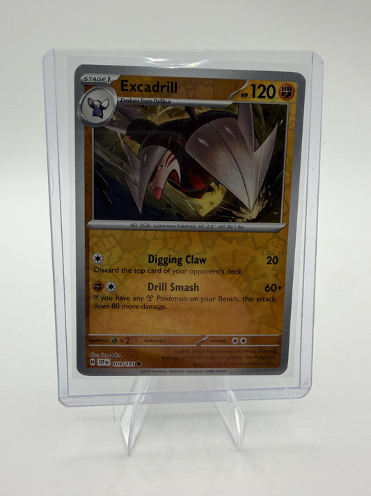 Excadrill 109/191 Reverse Holo Surging Sparks Pokemon Card  Scarlet Violet