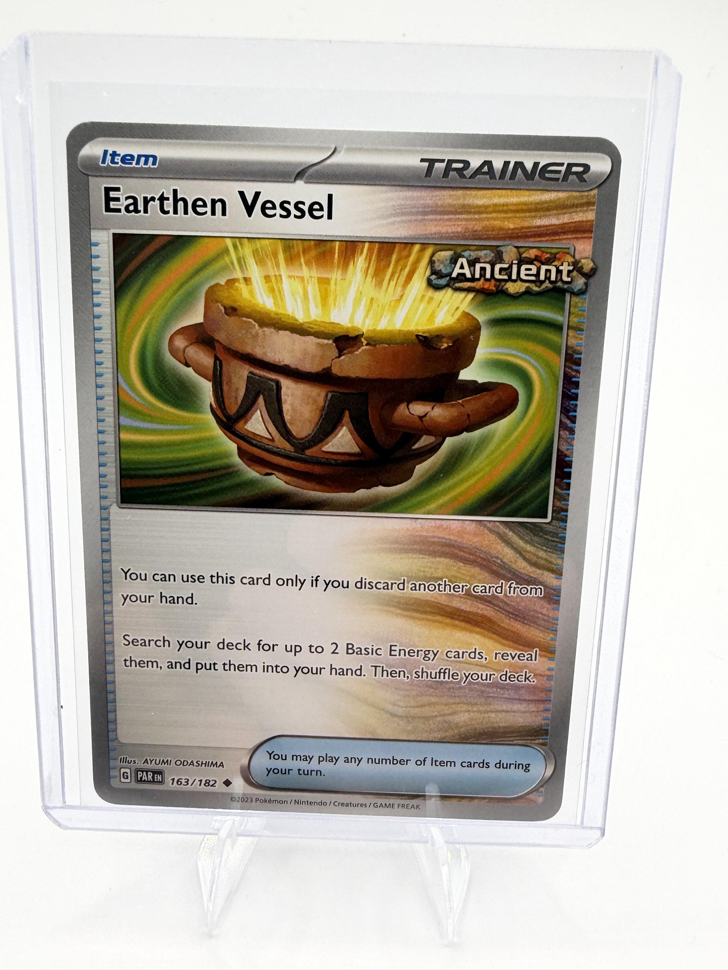 Earthen Vessel 163/182 Paradox Rift Ancient Pokemon Trainer Card NM 2023