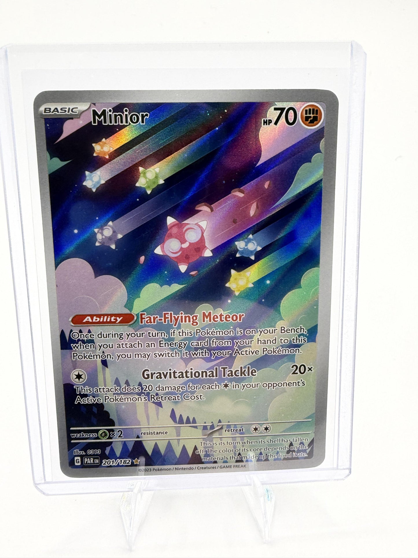 Minior 201/182 Illustration Rare Full Art Paradox Rift Pokemon NM 2023