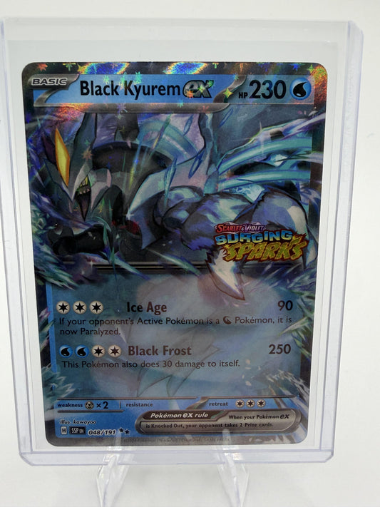 Black Kyurem ex 048/191 Double Rare Surging Sparks Pokemon Card NM 2026