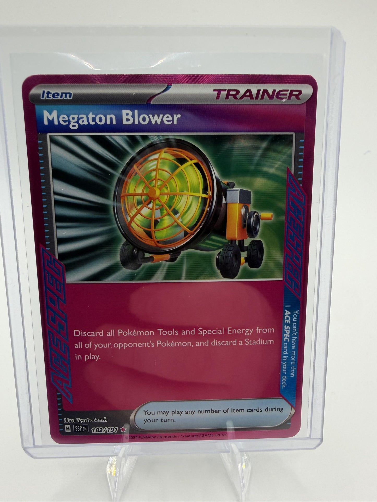 Megaton Blower 184/191 Ace Spec Trainer Surging Sparks Pokemon Card NM