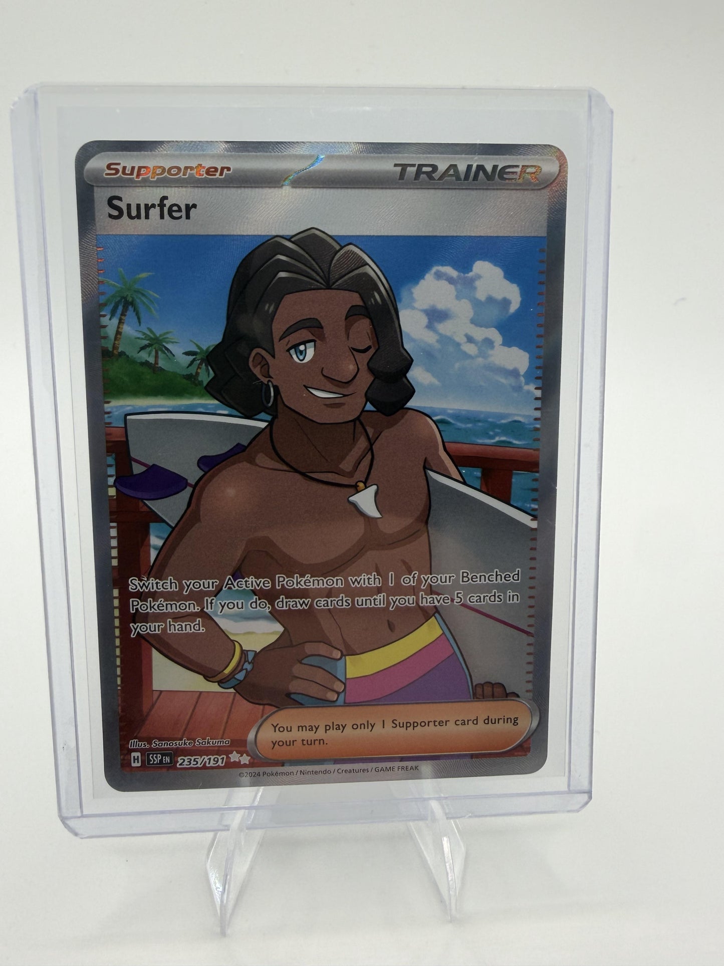 Surfer 234/191 Full Art Ultra Rare Surging Sparks Pokemon Trainer Card NM