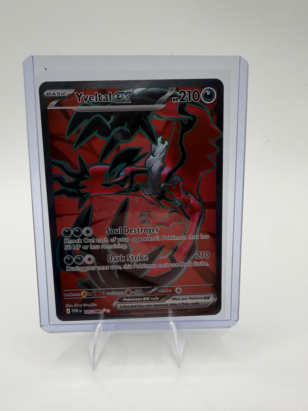 Yveltal ex 105/088 Ultra Rare Perfect Order Pokemon Card NM 2026 Scarlet Violet