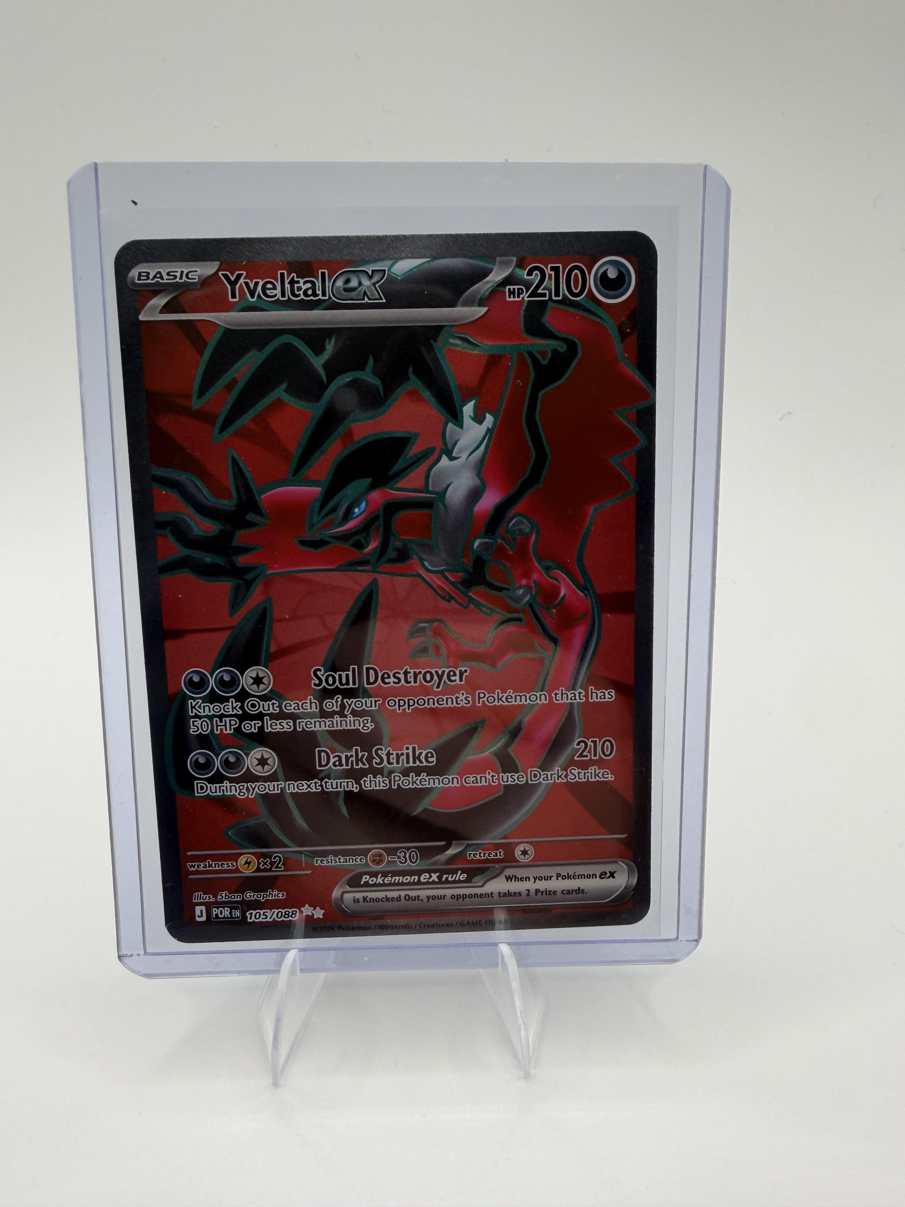 Yveltal ex 105/088 Ultra Rare Perfect Order Pokemon Card NM 2026 Scarlet Violet