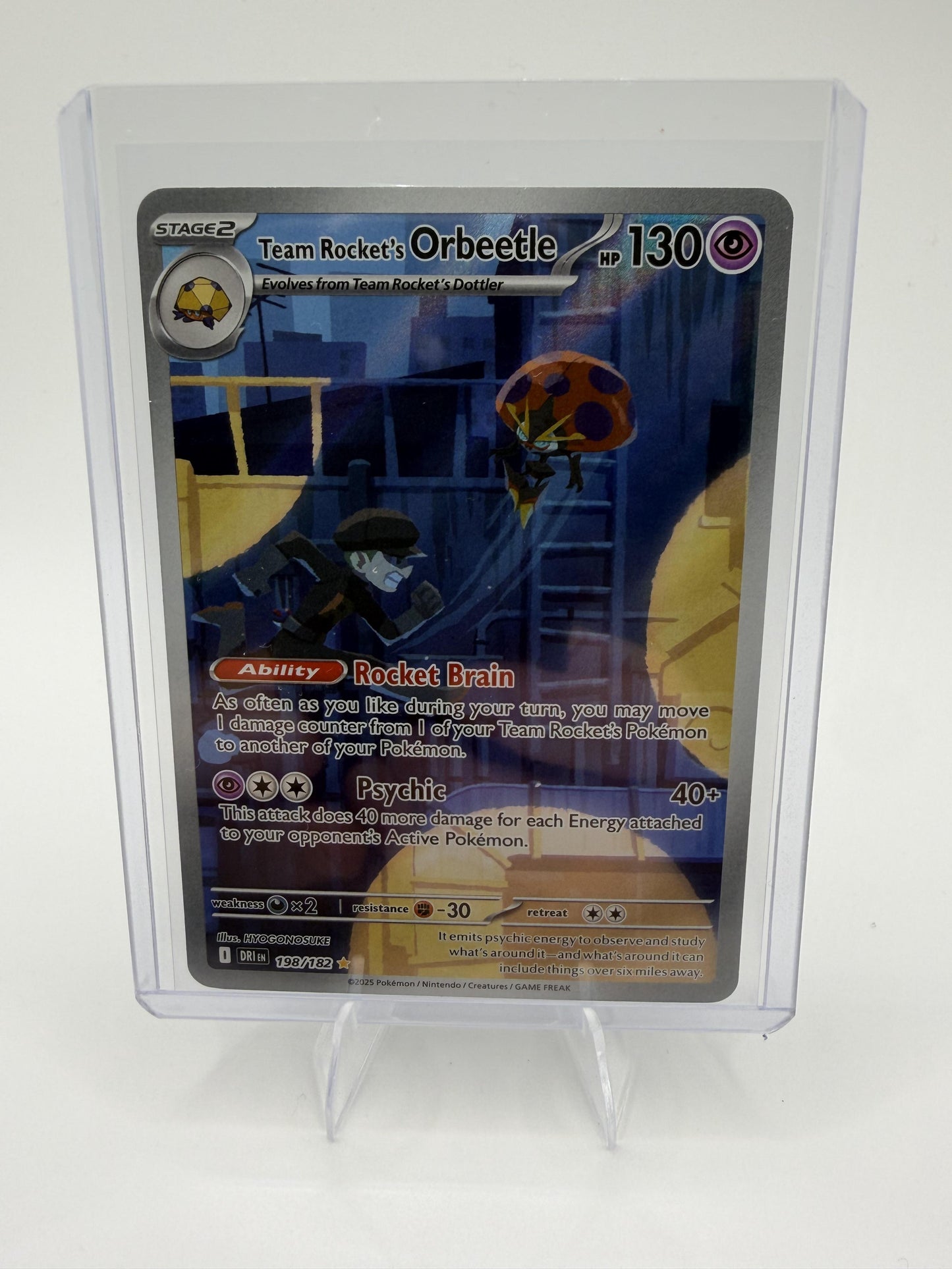 Pokemon SV10: Destined Rivals Team Rocket's Orbeetle Card Holo #198/182
