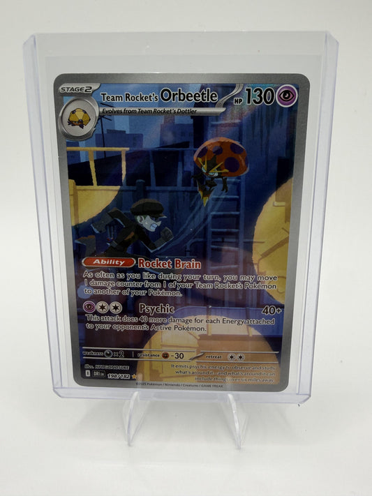 Pokemon SV10: Destined Rivals Team Rocket's Orbeetle Card Holo #198/182