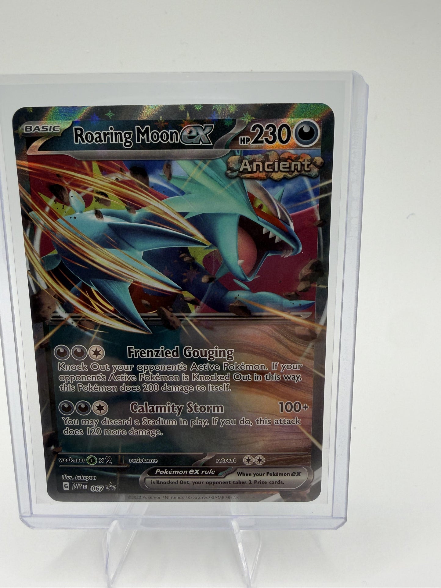 Roaring Moon ex SVP 067 Black Star Promo Ancient Pokemon Card NM Scarlet Violet