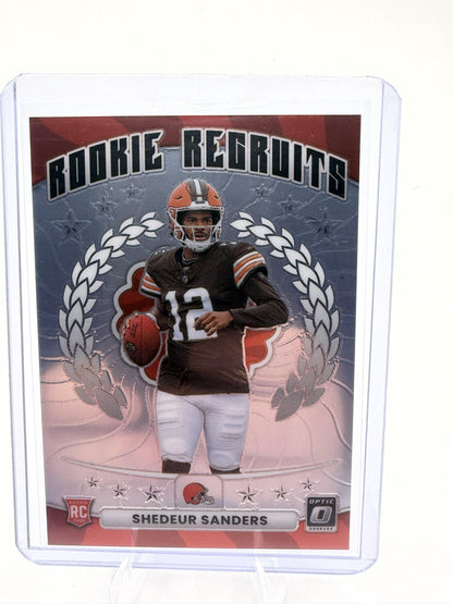 2025 Donruss Optic Shedeur Sanders Card Rookie Recruits Cleveland Browns #20