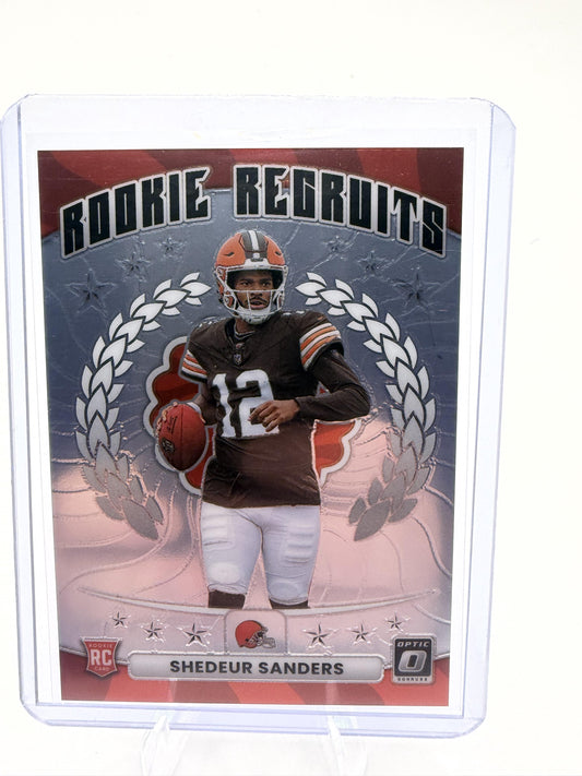 2025 Donruss Optic Shedeur Sanders Card Rookie Recruits Cleveland Browns #20