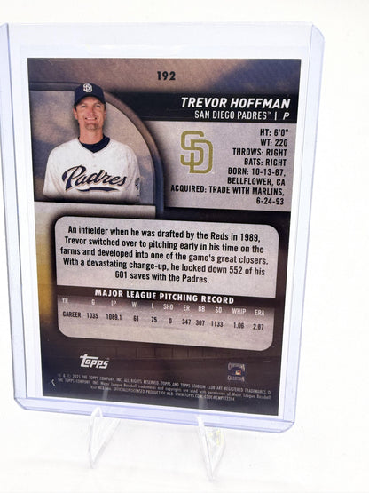2025 Stadium Club Trevor Hoffman Card Pink Foil San Diego Padres #192