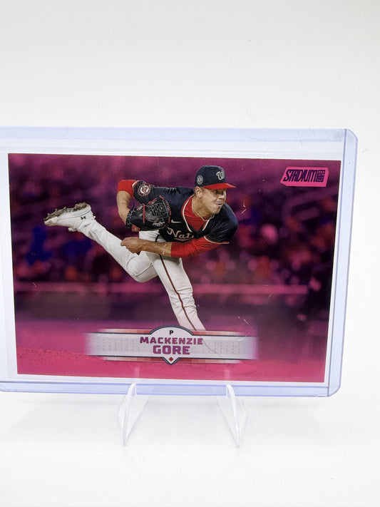 MacKenzie Gore 2025 Topps Stadium Club #178 Magenta Pink Foil Parallel Nationals