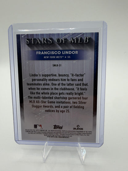 2022 Topps Francisco Lindor Card Stars of MLB New York Mets #SMLB-31