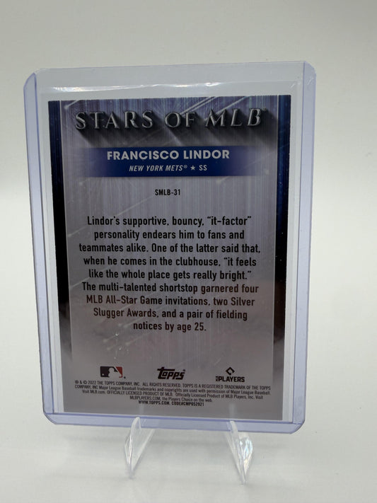 2022 Topps Francisco Lindor Card Stars of MLB New York Mets #SMLB-31