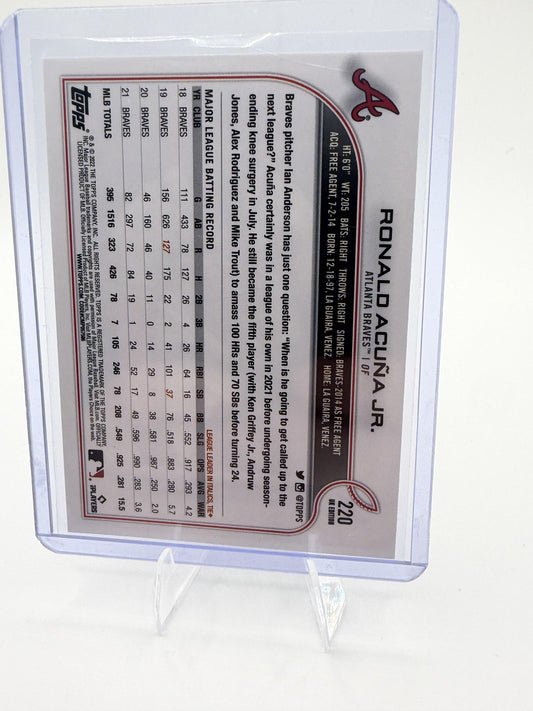 Ronald Acuna Jr. 2022 Topps UK Edition #220 Atlanta Braves - Base Card