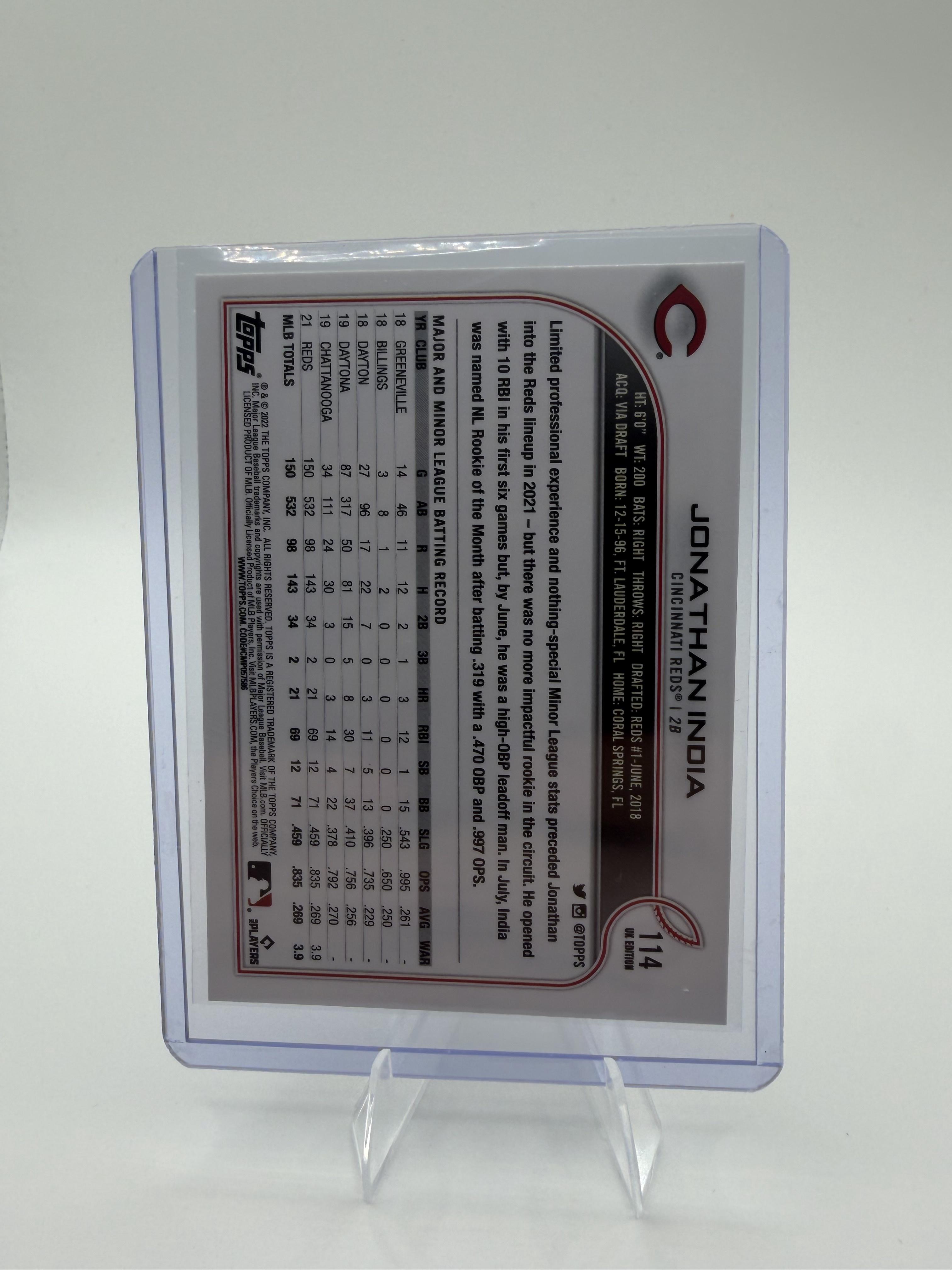 Jonathan India 2022 Topps UK Edition #114 All-Star Rookie Cup Cincinnati Reds