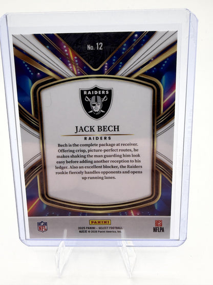 2025 Panini Select Jack Bech Card Select Future Las Vegas Raiders #12