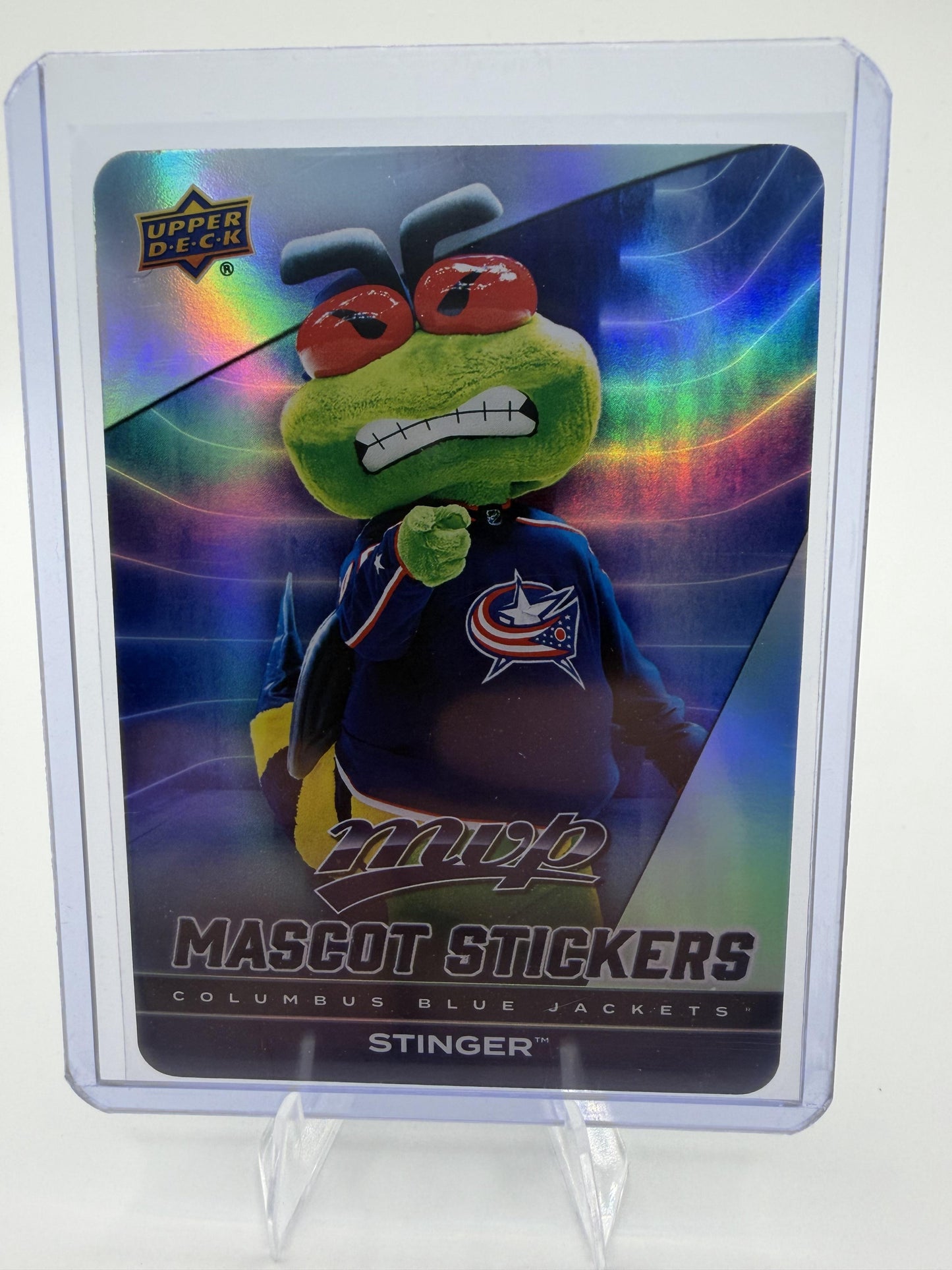 2025-26 Upper Deck MVP Stinger Card Mascot Stickers Columbus Blue Jackets #MS-8