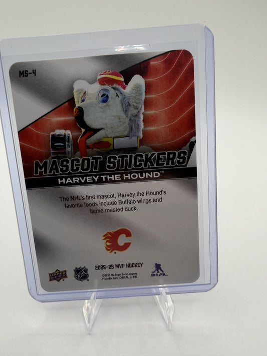 2025-26 Upper Deck MVP Harvey the Hound Card Mascot Stickers  Flames