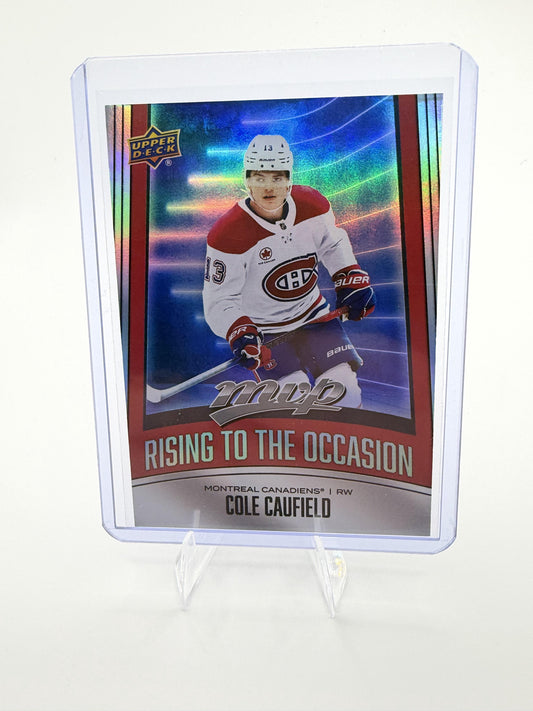2025-26 Upper Deck MVP Cole Caufield Card Rising to the Occasion Montreal