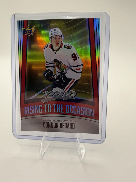 2025-26 Upper Deck MVP Connor Bedard Card Rising to the Occasion Chicago