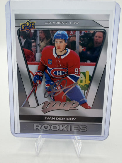 2025-26 Upper Deck MVP Ivan Demidov Card Silver Script Montreal Canadiens #233
