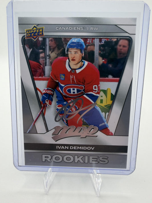 2025-26 Upper Deck MVP Ivan Demidov Card Silver Script Montreal Canadiens #233