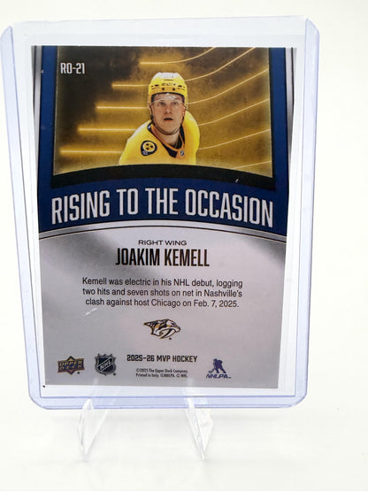 2025-26 Upper Deck MVP Joakim Kemell Card Rising to the Occasion Nashville