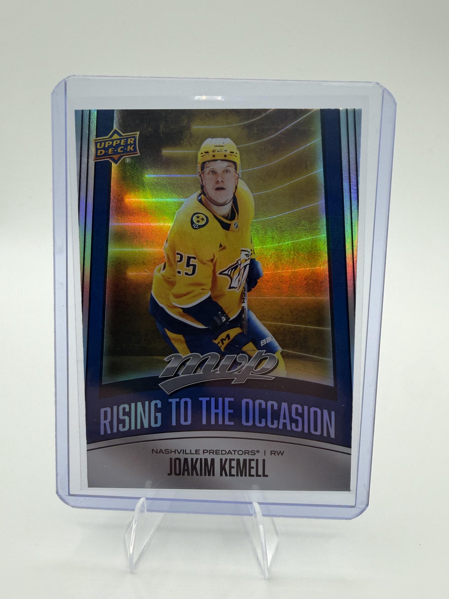 2025-26 Upper Deck MVP Joakim Kemell Card Rising to the Occasion Nashville
